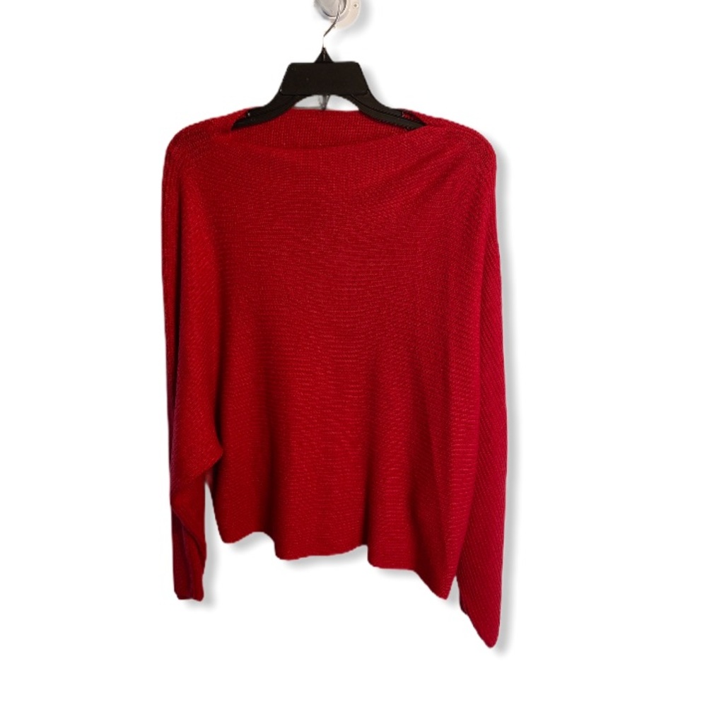 Leith Red Scoop Neck Sweater